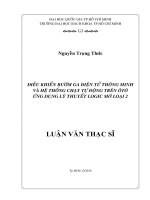 Điều khiển bướm ga điện tử thông minh và hệ thống chạy tự động trên ô tô ứng dụng lý thuyết logic mờ loại 2  