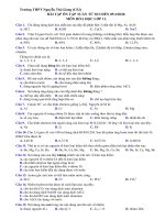 Bài tập ôn tập môn Hóa học lớp 12 tuần năm nghỉ phòng dịch Covid-19 (Từ 30.3.2020 đến 05.4.2020)