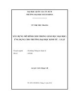 Xây dựng mô hình crm trong giáo dục đại học  ứng dụng cho trường đại học kinh tế – luật  