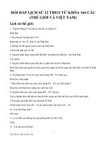 HỎI đáp LỊCH sử 12 THEO từ KHÓA 164 câu 