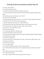 tuyển tập câu hỏi thi rung chuông vàng bằng tiếng anh