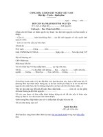 Mẫu đơn xin gia nhập đội tình nguyện