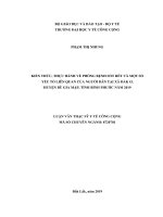 Kiến thức, thực hành về phòng bệnh sốt rét và một số yếu tố liên quan của người dân tại xã đắk ơ, huyện bù gia mập, tỉnh bình phước năm 2019  