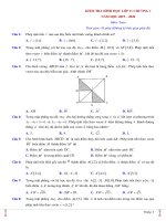 ĐỀ KIỂM TRA CUỐI CHƯƠNG 1 HÌNH HỌC 11 đề kiểm tra hình học 11