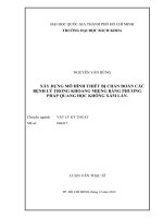 Xây dựng mô hình thiết bị chẩn đoán các bệnh lý trong khoang miệng bằng phương pháp quang học không xâm lấn  