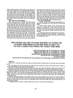 Ảnh hưởng của việc sử dụng internet và tương tác cá nhân trên mạng xã hội đến hành vi nguy cơ và chất lượng cuộc sống của thanh thiếu niên