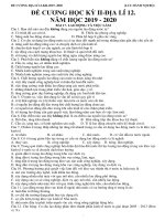 TL Địa 12 - Đề cương ôn tập kiểm tra 1 tiết kì 2(19-20)