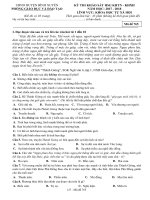 ĐỀ - ĐÁP ÁN THI KHXH NĂM 2017-2018 MÃ ĐỀ 765