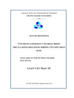 Ứng dụng logistics vào hoạt động nhà ga hàng hóa hàng không tân sơn nhất scsc  