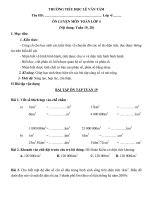 T2 – Đề ôn tập Toán – Tiếng Việt khối lớp 4 – Lần 1