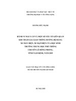 Hành vi nguy cơ và một số yếu tố liên quan khi tham gia giao thông đường bộ bằng xe máy điện, xe đạp điện của học sinh trường trung học phổ thông chuyên lê hồng phong, tỉnh nam định, năm 2019 