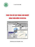 Bài giảng Phân tích dữ liệu trong lâm nghiệp bằng phần mềm Statistica