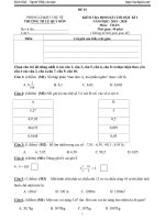 Bộ 5 đề thi học kỳ 1 môn Toán lớp 5 năm 2020 - 2021