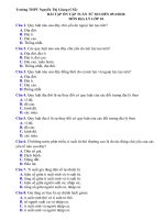 Bài tập ôn tập môn Địa lý lớp 10 tuần năm nghỉ phòng dịch Covid-19 (Từ 30.3.2020 đến 05.4.2020)