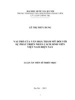 Vai trò của văn hóa thẩm mỹ đối với sự phát triển nhân cách sinh viên Việt Nam hiện nay