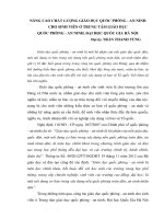 Nâng cao chất lượng giáo dục quốc phòng - an ninh cho sinh viên ở Trung tâm Giáo dục Quốc phòng-An ninh, ĐHQGHN