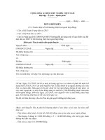 Mẫu đơn khởi kiện tranh chấp bồi thường thiệt hại ngoài hợp đồng