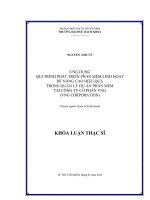 Ứng dụng quy trình phát triển phần mềm linh hoạt để nâng cao hiệu quả trong quản lý dự án phần mềm tại công ty cổ phần vng (vng corporation)  