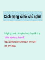CÁCH MẠNG xã hội CHỦ NGHĨA ppt _ CNXH KHOA HỌC