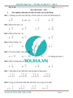 Đề ôn tập TOÁN   LOP 4  sô 1 