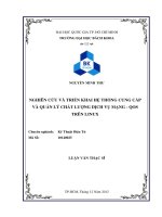 Nghiên cứu và triển khai hệ thống cung cấp và quản lý chất lượng dịch vụ mạng  qos trên linux  
