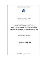 Tác động của động cơ du lịch và sự hài lòng đến lòng trung thành với điểm đến du lịch của du khách nội địa  