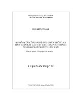 Nghiên cứu công nghệ đúc chân không và tính toán kết cấu vật liệu composite bằng phương pháp phần tử hữu hạn  