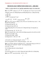Nội dung dạy thêm toán 8 học kì 1 năm 2020 2021 