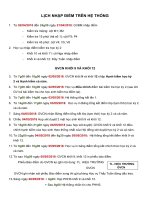 Lịch nhập điểm và hạnh kiểm trên hệ thống