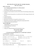 đề cương ôn tập giữa học kì i năm học 20182019