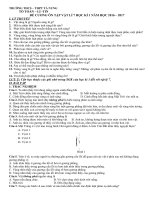 Đề cương ôn tập HK 1 môn Vật lí lớp 7 năm 2016-2017 - THCS&THPT Tà Nung mới nhất năm 2021