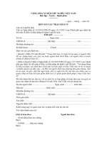 Mẫu đơn xin xác nhận báo tử