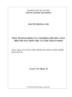 Phân tích dao động của tấm phân lớp chức năng trên nền đàn nhớt chịu vật thể chuyển động  