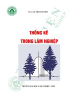 Bài giảng Thống kê trong lâm nghiệp