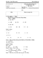 Bộ 5 đề thi học kỳ 1 môn Toán lớp 2