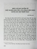 Một vài suy ngẫm về chủ nghĩa dân tộc của Phan Bội Châu dưới góc độ triết học