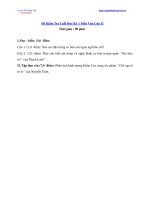 Đề Kiểm Tra Cuối Học Kỳ 1 Môn Văn Lớp 11