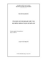 Ứng dụng mã non binary ldpc vào hệ thống mimo sử dụng mã hóa stf  