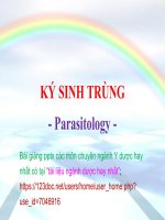 ĐẠI CƯƠNG ký SINH TRÙNG ppt _ KÝ SINH TRÙNG