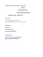 Ôn tập bài hát:Tuổi Đời Mênh Mông Tập đọc nhạc: TĐN số 8TIẾT 31:        Ôn tập bài hát:  Tuổi Đời Mênh Mông  Ôn tập : TĐN số 8ÂNTT. Sơ lược về một số thể loại nhạc đàn nhạc hát.