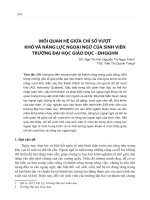 Mối quan hệ giữa chỉ số vượt khó và năng lực ngoại ngữ của sinh viên trường đại học giáo dục - ĐHQGHN