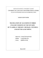 Dịch điển tích truyện kiều trong ba bản dịch của vladislav zhukov michael counsell và huỳnh sanh thông