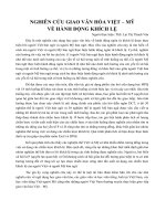 NGHIÊN CỨU GIAO VĂN HÓA VIỆT – MỸ VỀ HÀNH ĐỘNG KHÍCH LỆ