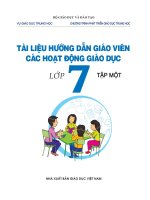 Tài liệu hướng dẫn giáo viên các hoạt động giáo dục 7 (VNEN) _ tập 1