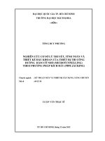 Nghiên cứu cơ sở lý thuyết, tính toán và thiết kế đầu khoan của thiết bị thi công đường hầm cỡ nhỏ (microtunnelling) theo phương pháp kích đầy (pipe jacking)  