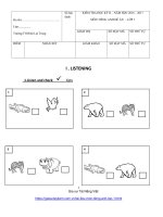 Đề kiểm tra family and friends 1