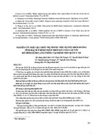 Nghiên cứu hiệu quả điều trị thuốc tiêu huyết khói đường tĩnh mạch ở bệnh nhân nhồi máu não cấp với mô hình hành lang trong tại bệnh viện quân y 103