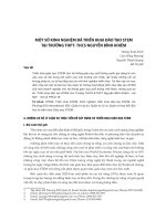 Một số kinh nghiệm đã triển khai đào tạo STEM tại trường THPT- THCS Nguyễn Bỉnh Khiêm