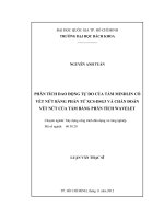 Phân tích dao động tự do của tấm mindlin có vết nứt bằng phần tử xcs dsg3 và chẩn đoán vết nứt của tấm bằng phân tíc wacelet  