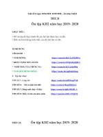 Ôn tập KH2 năm học 2019- 2020